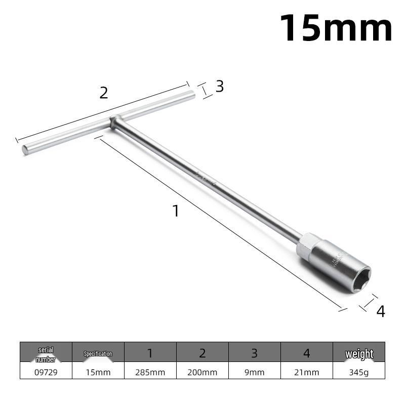 Longdexin T-Handle Multi-Functional Hex Socket Wrench for Car and Motorcycle Repair