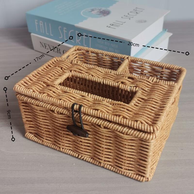 Ru Han Imitation Rattan Woven Tissue Box
