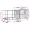 Vidaxl Aviary with Extension, Silver, 497X303X216 Cm, Steel