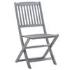 VidaXL Lot de 8 Chaises Pliables d'Extérieur, Sièges de Terrasse, Chaises de Balcon, Meubles de Patio Jardinage, Bois 3078289