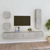 VidaXL TV Furniture Set 5 Pcs Concrete Grey Engineered Wood 3114449