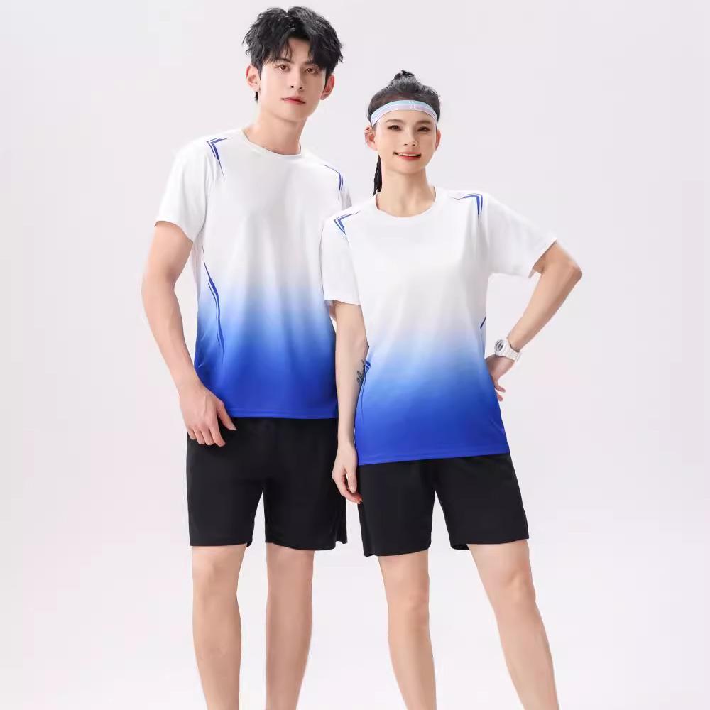 Unisex Quick-Dry Sports Suit: Breathable Short-Sleeve Set for Runners with Customizable Team Numbers