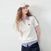 Chuyu Women's Pegasus Embroidered Plaid Faux Two-Piece T-Shirt