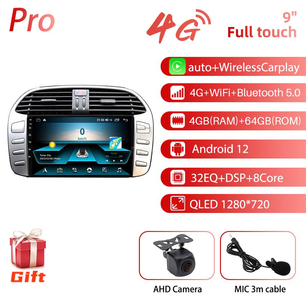 2 Din Carplay Car Multimedia For Fiat Bravo 2007-2012 Android Car Radio Stereo GPS Navigation Head Unit Autoradio Audio 4GLTE