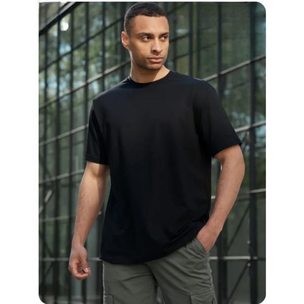 Summer Round Neck Solid Color Fashionable Casual Pure Cotton Short Sleeved Men's T-shirts