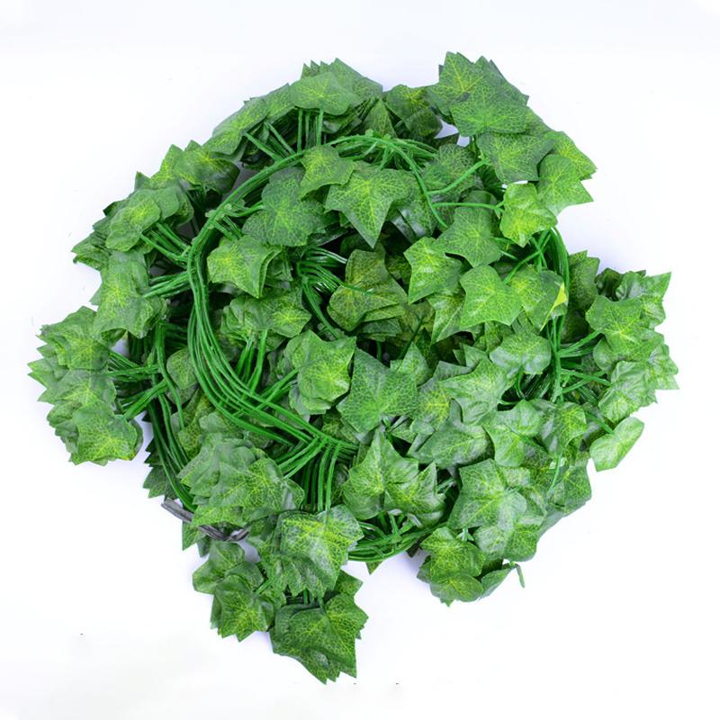 3/6pcs Artificial Ivy Leaf Plants Vine Hanging Garland Fake Foliage Flowers Home Kitchen Garden Office Wedding Wall Decor Rattan