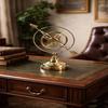 Brass Armillary Sphere Globe With Arrow Nautical Maritime Astrolabe Desk Decor Home Decor 30.48 Cm