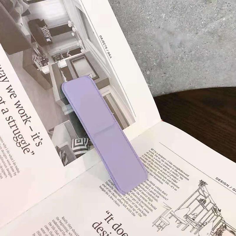 Foldable Desktop Phone Stand - Push-Pull Ring Holder, Simple Adhesive Back Mount for Hands-Free Viewing