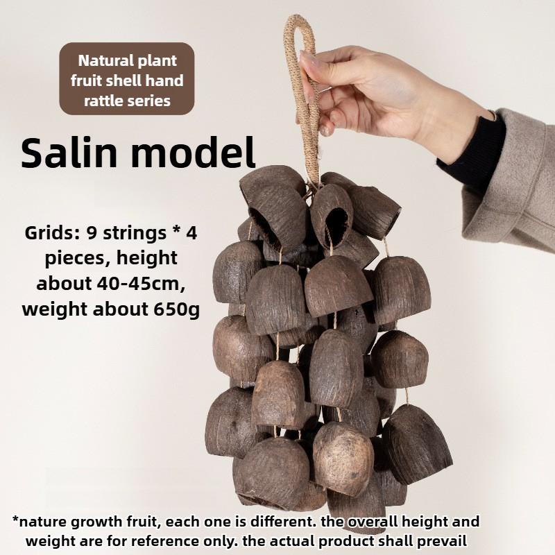 Muscaria Handbells Natural Plant Shell Concert Accompaniment Salin Hand Ringing Bell Meditation Musical Instruments Percussion