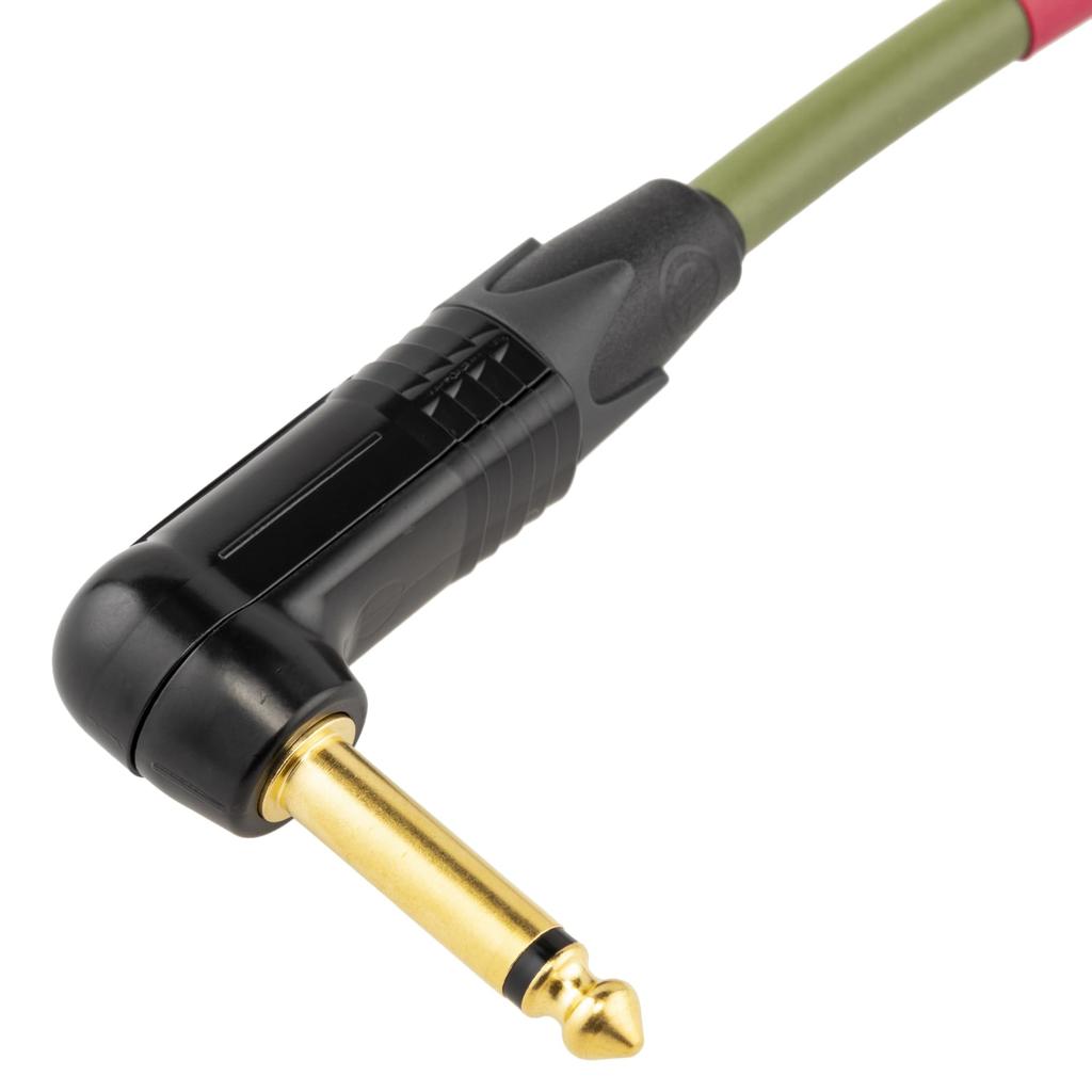 KAMINARI GUITARS Electric Bass Cable 2, 3m, Moss Green, K-BC2-3LS