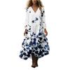 Women's Casual And Fashionable Round-neck Long Sleeve Mid Length Dress