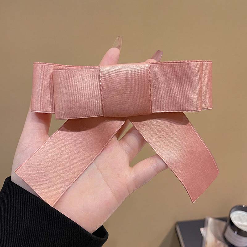 Elegant Fabric Hair Bow Hairpin for Women Girls Sweet Ribbon Hair Clips Black White Bow Top Clip Female Hair Accessories