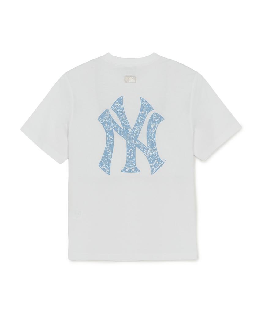 Emelbi Basic Lace Mega Logo Oversized Short Sleeve T-Shirt Ny (White)
