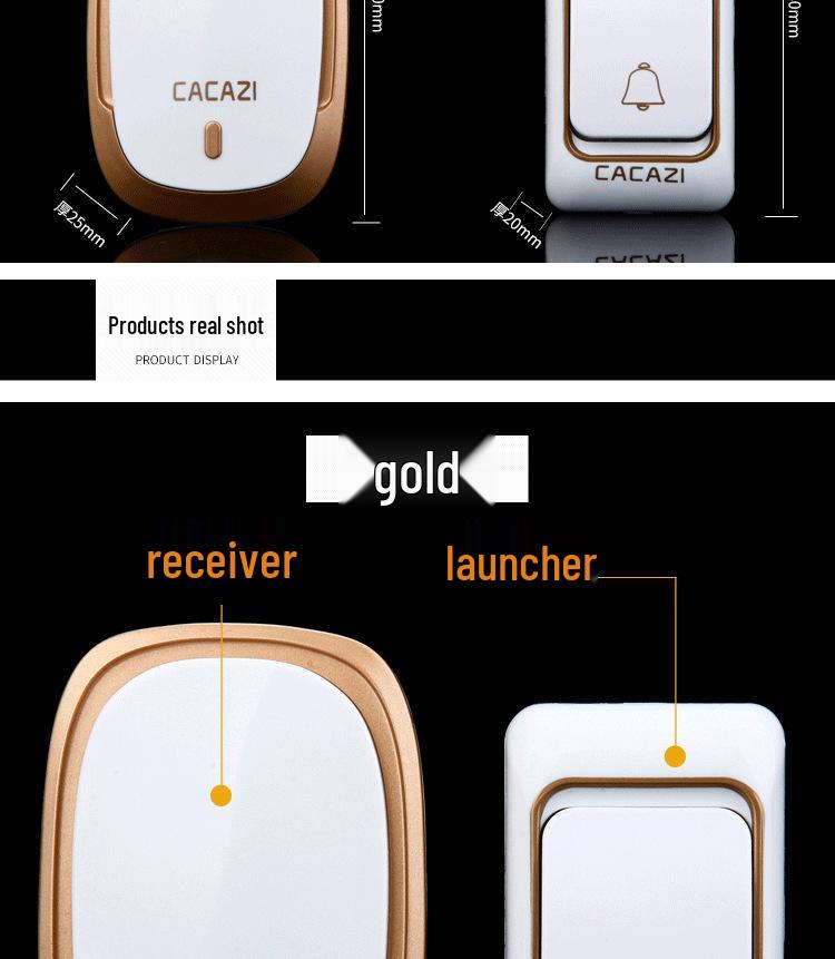 Wireless Battery-Powered Waterproof Home Doorbell