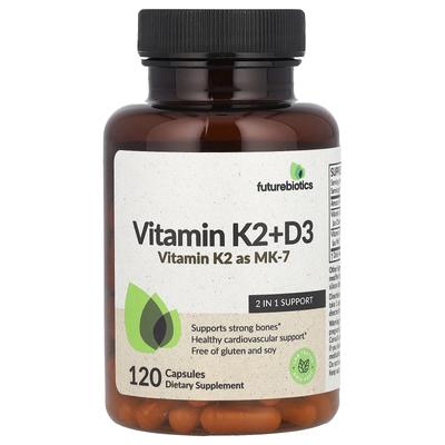 Vitamín K2 + D3, Obsahuje vitamín K2 ve formě Mk-7, 120 kapslí