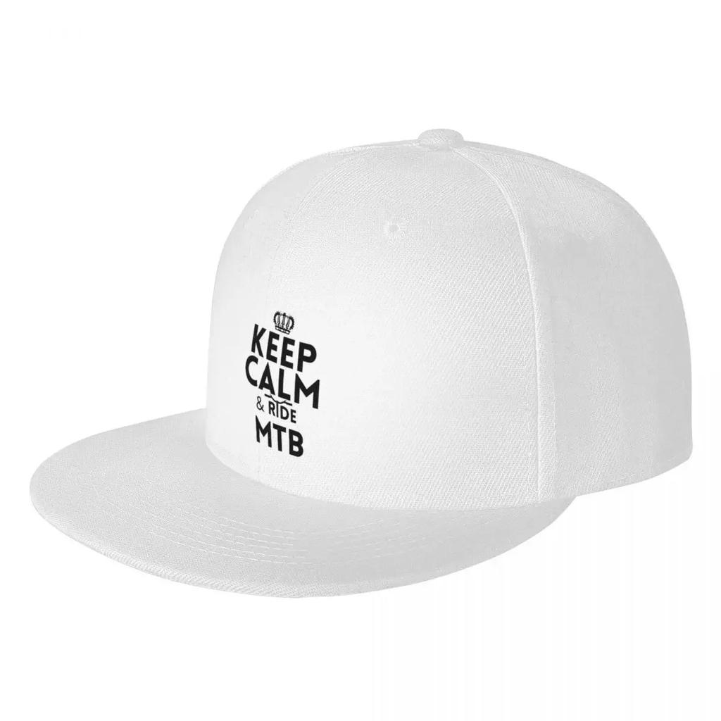 Bleib ruhig  Fahr MTB Baseballkappe Snapback Hut Großer Hut FeUnisex Unisexs