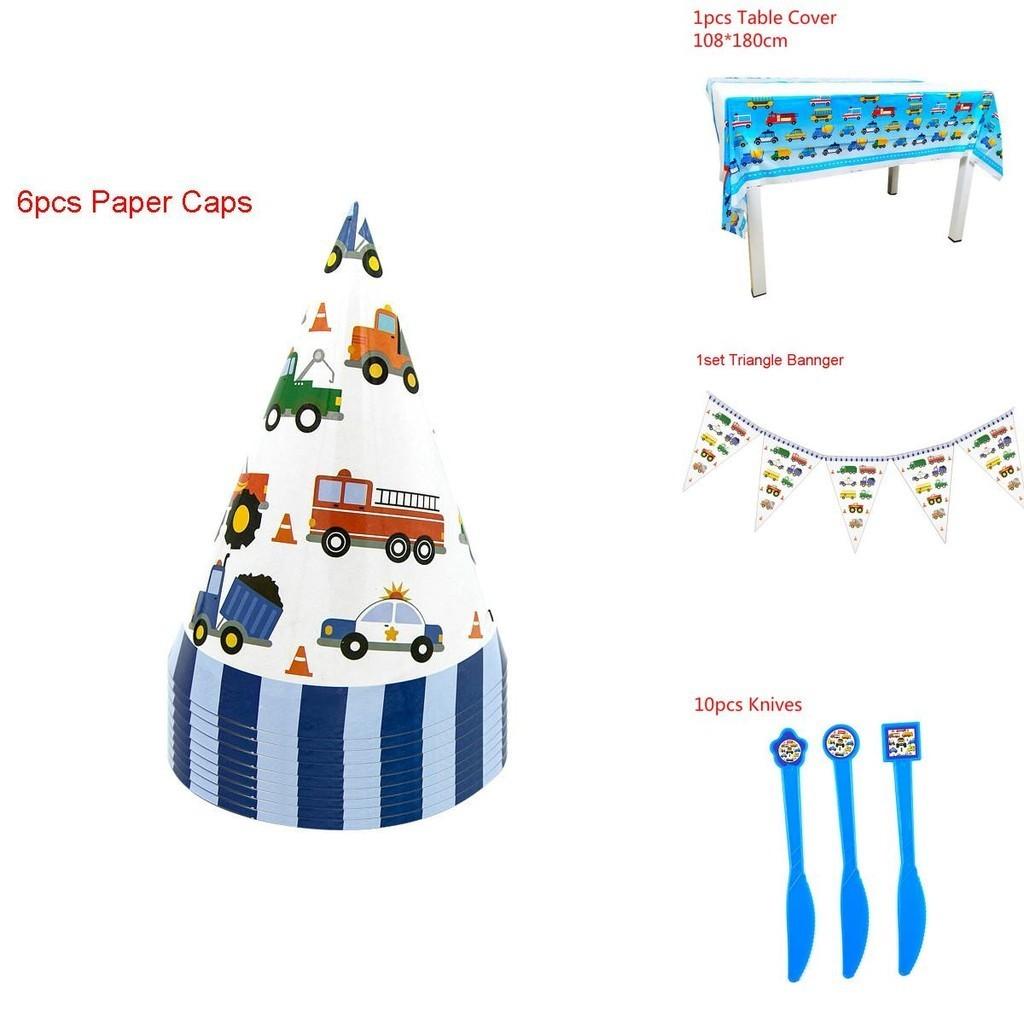 Engineering Car Party Supplies For Kids Birthday Celebration**