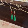 Exotic high-end sense niche new Chinese-style ethnic feng shui drop ear hook retro fashion design personalized ear jewelry