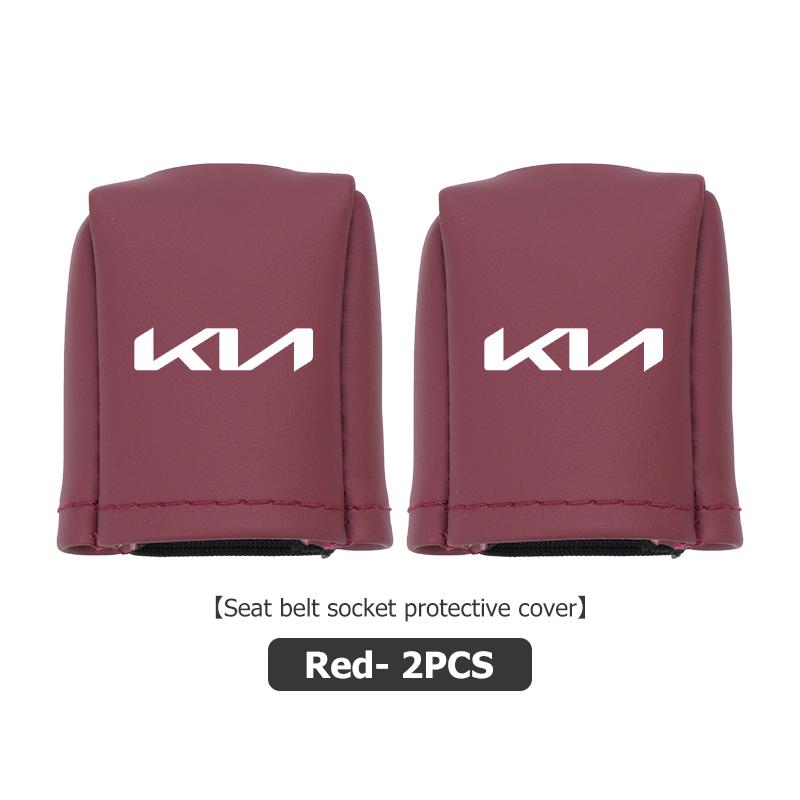 For KIA Universal Car Logo Seat Belt Buckle Protect Cover Anti Scratch Accessories Cerato Proceed Venga Stonic Picanto Sorento zqdtx40 vngk1