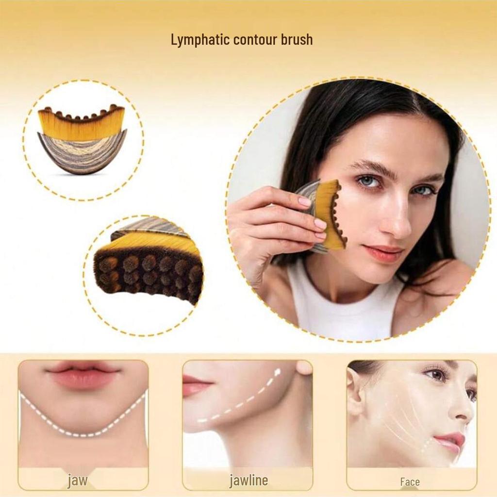 Ergonomic Lymphatic Contour Face & Body Massage Brush