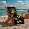 Personalisierbares Ultra-Weiches Strandtuch mit Dinosaurier-Thema, Ideal für Pool - Camping, Tauchen - Perfekter Reisebegleiter, Lebendiges Strandtuch.