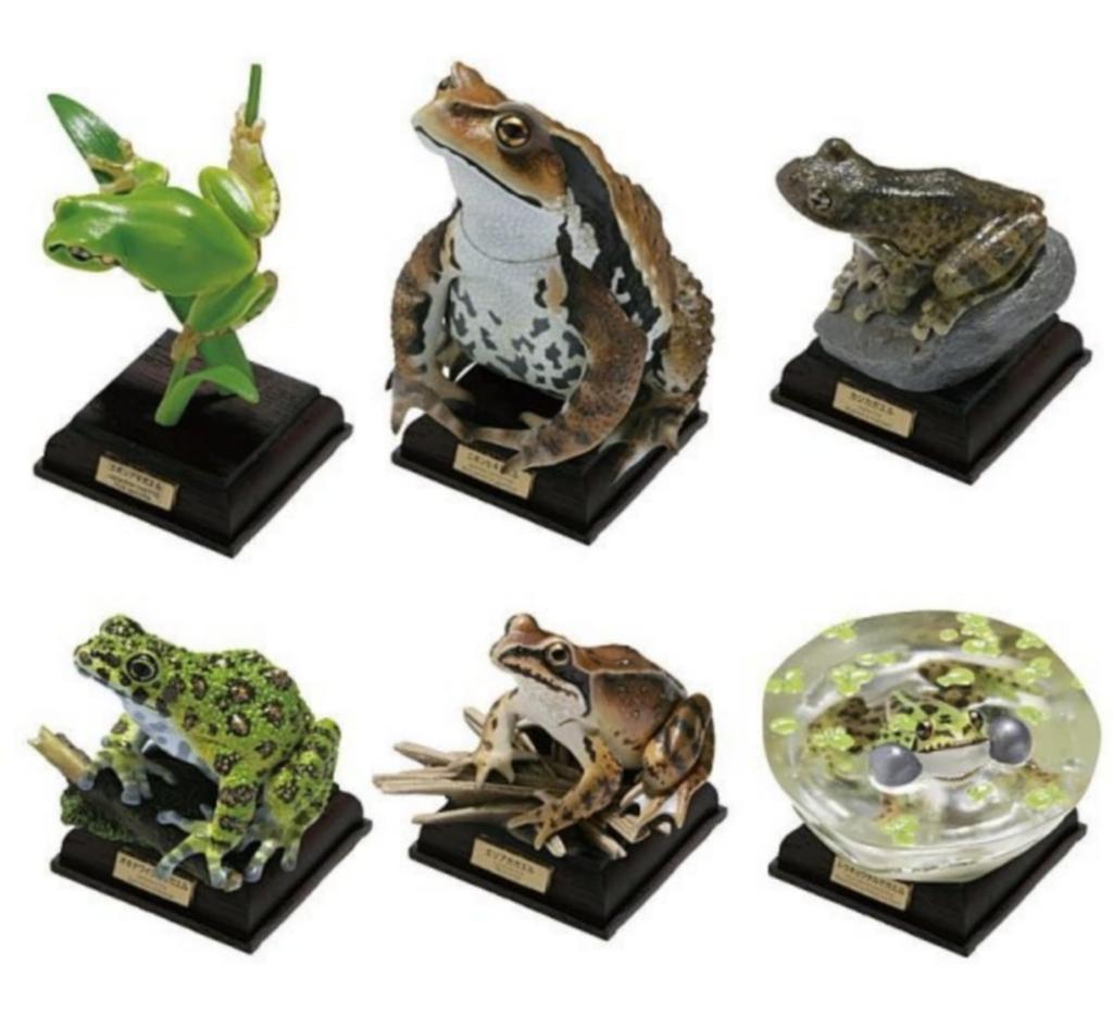 Natur Technicolor Japanische Frösche Sonderedition x Vollständiges Set von 6 Gachapon Kapselspielzeugen