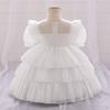 Neugeborene Kleinkind Kleidung Taufe Prinzessin Party Kostüm Baby Mädchen Kleidung Festzug Große Schleife 1. Geburtstag Kleid Für Kurzarm Kleider
