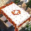 Autumn Harvest Rectangle Table Cloth for Table Decor Holiday Party Waterproof Reusable Tablecloth for Tables Kitchen Dining