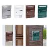Wall Mounted Mailbox Postbox Lockable with 2 Keys Drop Decorative Minimalist Newspaper Letterbox for External Door