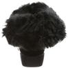 Nouvelle Vogue Relax Rain Shoes, Fluffy Fur 2-Way Rain Short Boots, Black, Size 23 Cm