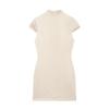 Summer European and American Women's Clothing Silk Satin Texture Split Mini Dress