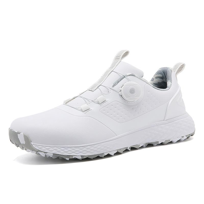 Couple Golf Shoes Waterproof with Rotating Buckles Men Women Golf Sneakers Breathable Sports Shoes