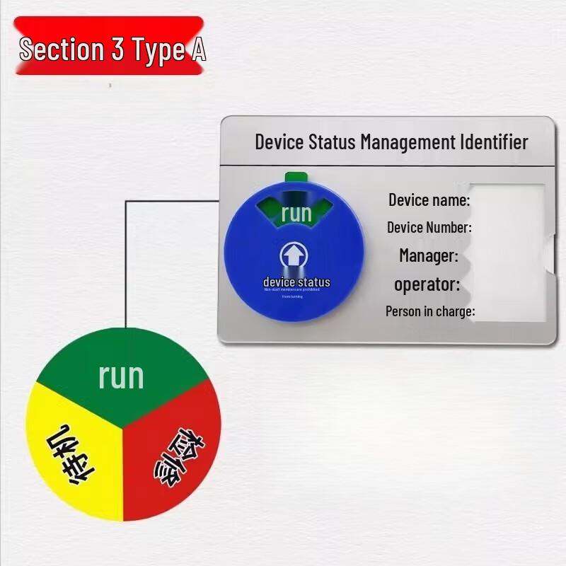 WEZHO Equipment Status Management Card Holder