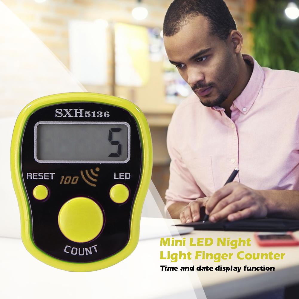 Stitch Marker Row Finger Counter LCD Digital Display with Light Professional Buddha Chanting Counter Instrument 1