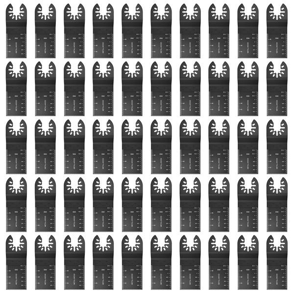 New Stronger 50PCS 34mm Carbon Steel Coarse Cutter Saw Blades Bi-metal Straight Wood Mix Oscillating Multitool Power Tool Kit