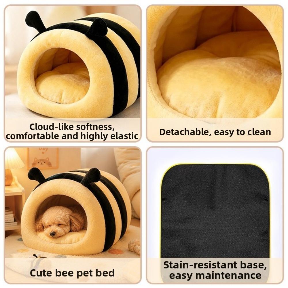 Cartoon Warm Dog House Enclosed Cat Sleeping Bag Cozy Winter Pet House  Dog Cat