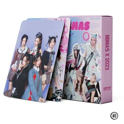55Pcs Idol Girl Group New Album Bunnies Club HD Printd Photocards MINJI Hanni DanieIIe Hyein Haerin Lomo Cards Fans Gifts