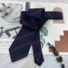 8Cm Striped Tie Men'S Formal Business Groom Wedding Burgundy Contrasting Blue And White Strips Men'S And Women'S Hand-Tied Shirts And Ties