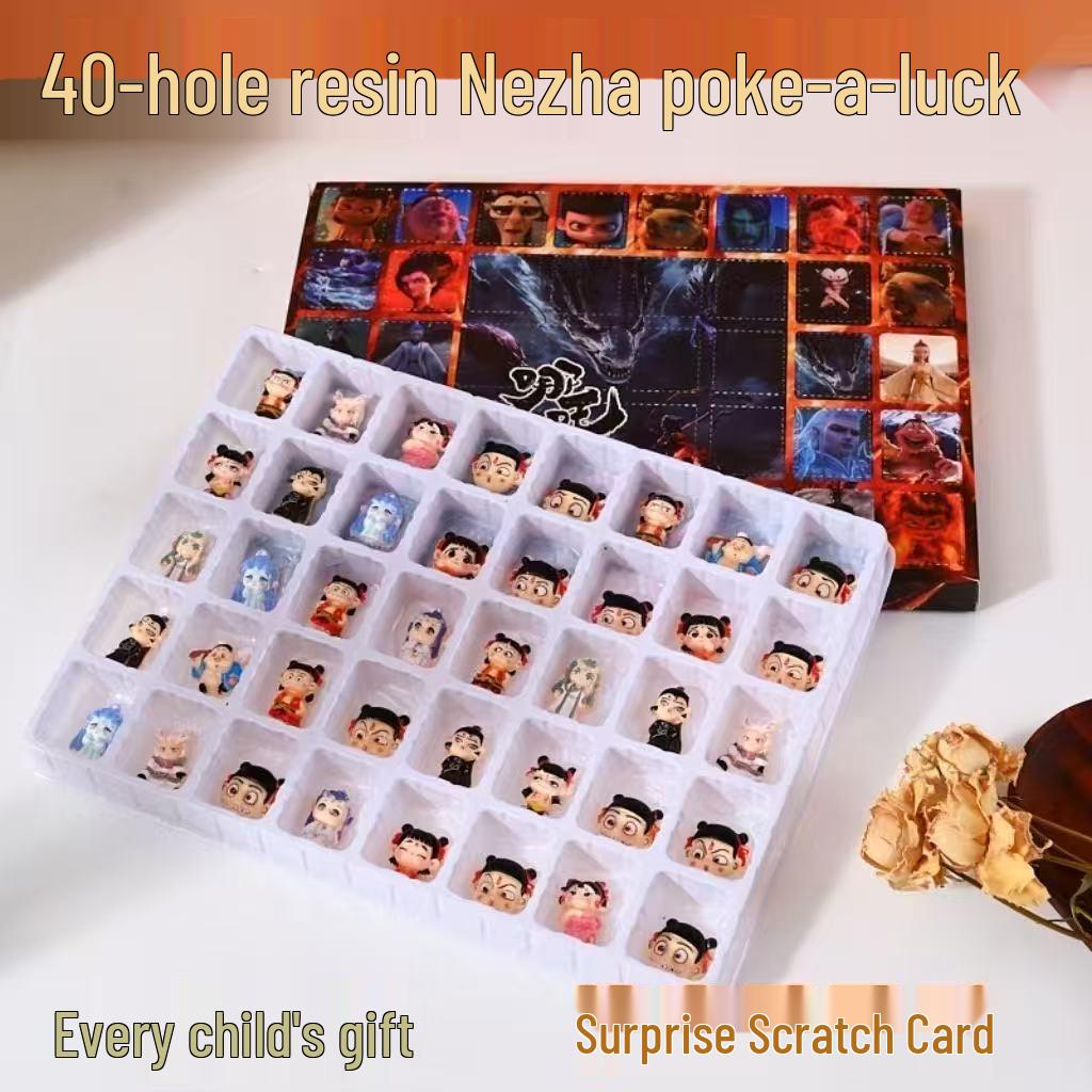 Ne Zha: Dämonenkind Harz Blind Box - 40er Überraschungsspielzeug für Kinder