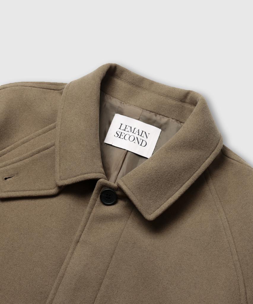 Lemain Second Wool Blend Oversized Balmacaan Coat [Beige]