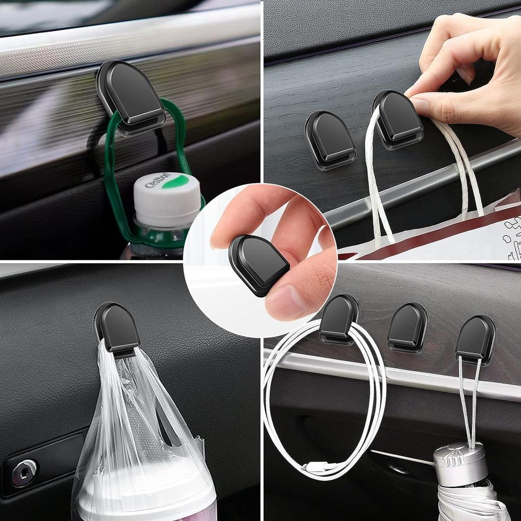 Car Hooks, Mini Hooks, Car Storage Hooks, Adhesive Tape, Storage Hooks, Strong Adhesive, Portable,