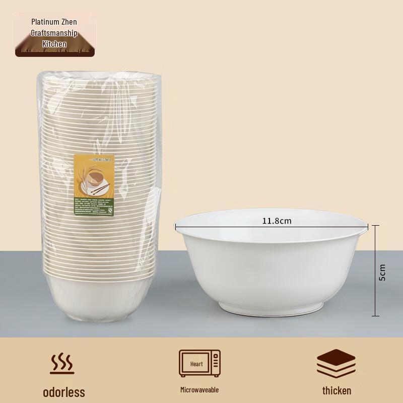 Food-Grade Rice Husk Disposable Bowls
