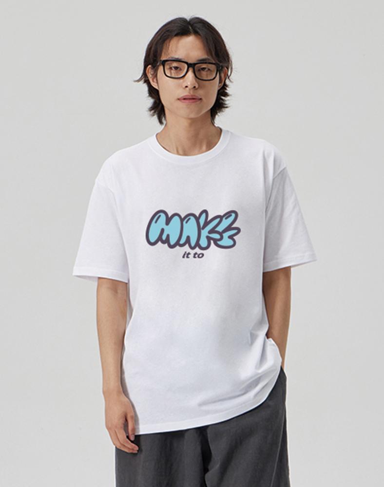 Make It Two [Make] Crew Neck Tee_White L