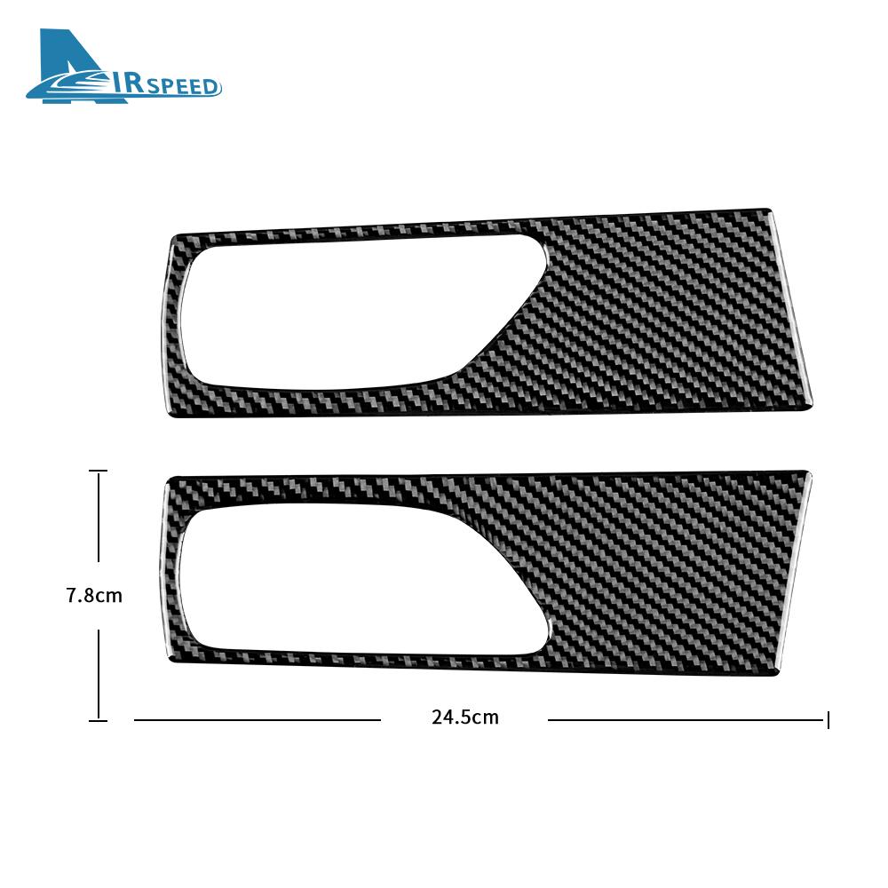 Real Carbon Fiber Sticker For Lexus IS250 300 350 200T 2013- Rear Door Handle Frame Cover Interior Trim RHD