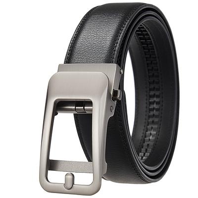Men'S Belt, A Variety Of Options, Automatic Buckle, Two-Layer Cowhide Belt Ly36-561011-1