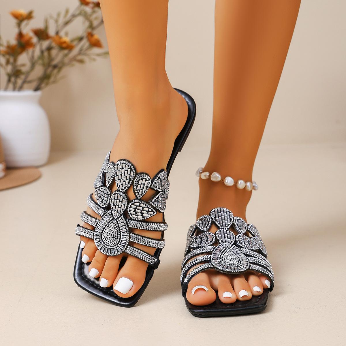 New Style Flat Shoes - Women s Large Size Platform Sandals 35 чёрный