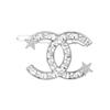 Fashion Classic Double Clogo Hair Clip Women's Silver