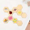 100Pcs Wooden Hexagon Blank Slices Unfinished Wooden Discs Hanging Embellishments Art Crafts for DIY Crafting Wedding Christmas