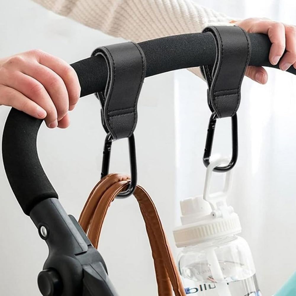 Set of 2 Dedicated Assist Grips & Storage Custom Hooks with Convenience Store Hooks (Black)