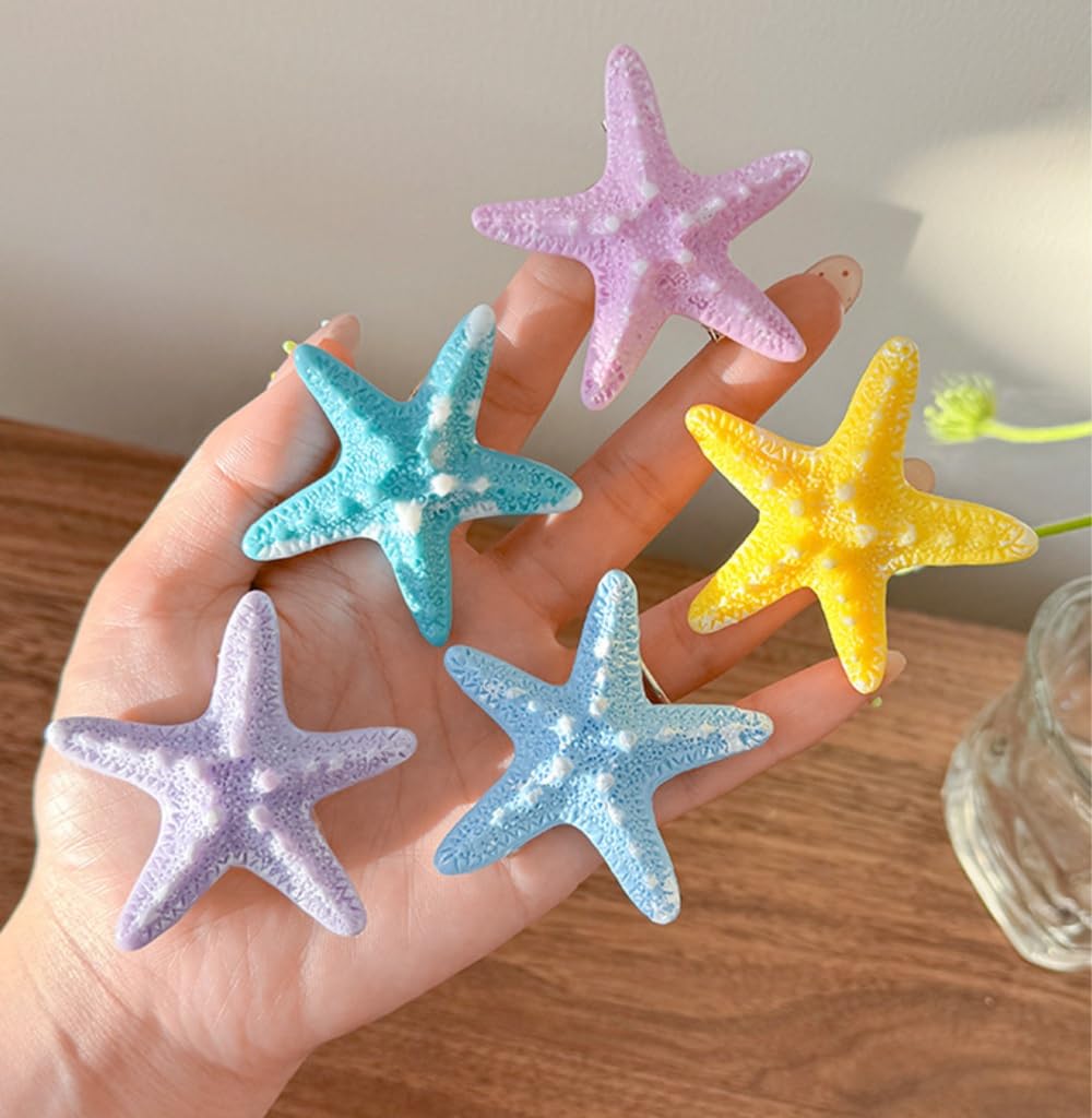 Meerjungfrauen-Haarschmuck, Sternförmige Haarornamente, Cosplay-Kostümzubehör für Kinder und Erwachsene (Alle Farben)